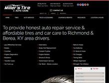 Tablet Screenshot of millers-tire.com